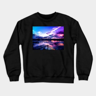 Photo Sunset with Pontoon Crewneck Sweatshirt